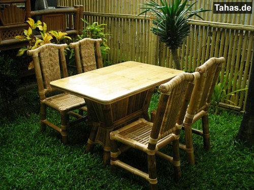 Bambustisch rechteckig mit Bambusfurnier - Tahas®