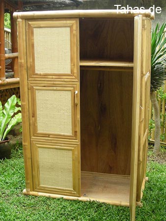 Günstiger Bambus Kleiderschrank in Bambusoptik - Tahas®